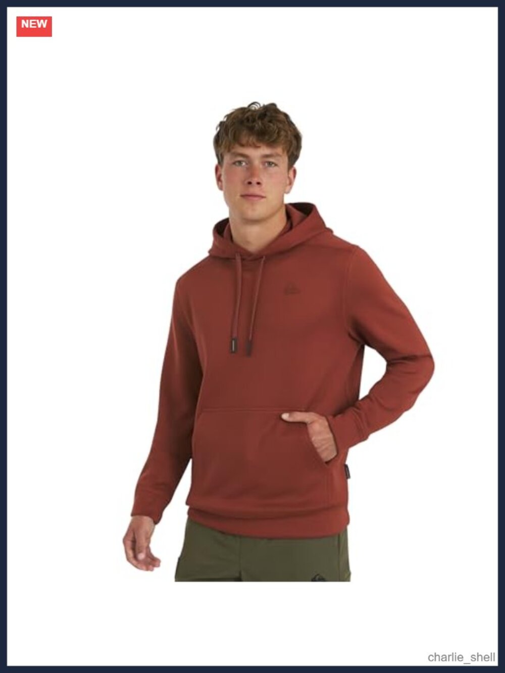 Quiksilver Regular Fit Heavyweight Jacquard Mesh Polar Fleece Pullover Hoodie